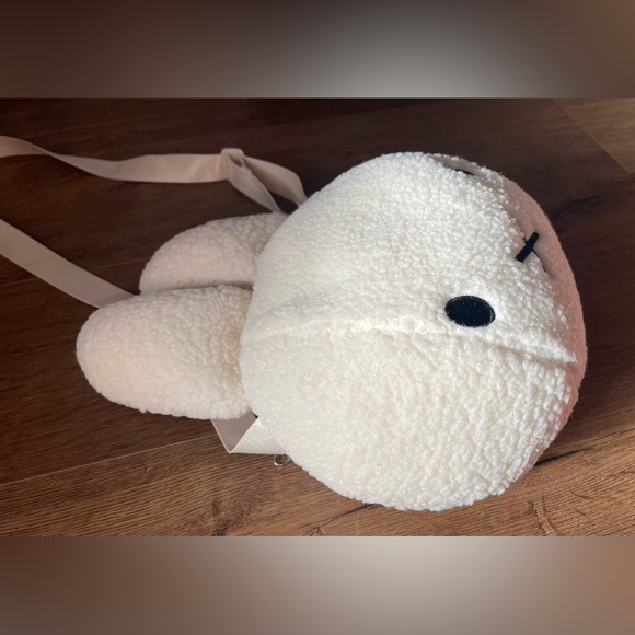 MIFFY-Brand New (NWOT) Fleece Crossbody Handbag-Your Choice White or Pink - Picture 5 of 16